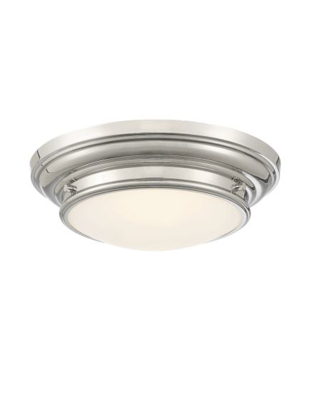 2-Light Ceiling Light in Polished Nickel
