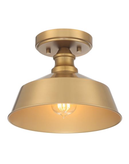 1-Light Ceiling Light in Natural Brass