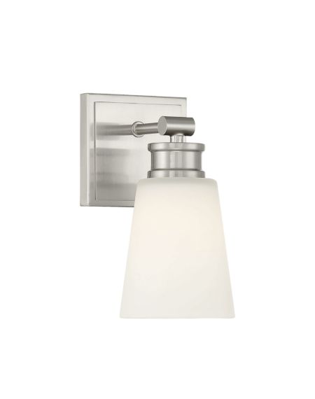 1-Light Wall Sconce in Brushed Nickel