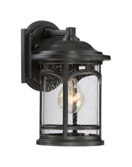 Marblehead 1-Light Outdoor Wall Lantern in Mystic Black