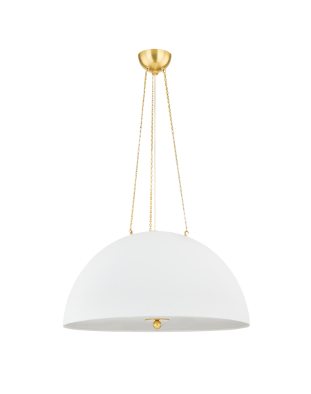 Chiswick 4-Light Pendant in Aged Brass