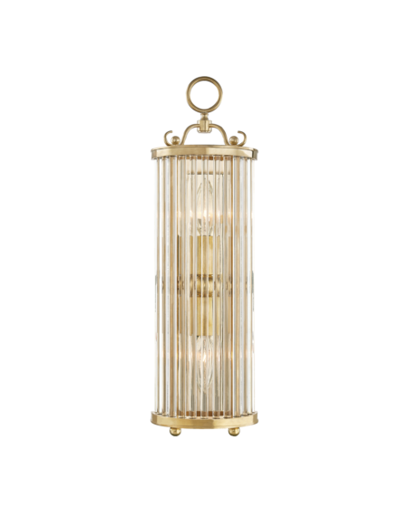  Glass No.1 by Mark D. Sikes Wall Sconce in Aged Brass