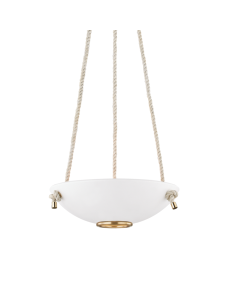  Plaster No.2 by Mark D. Sikes Bowl Pendant in Aged Brass