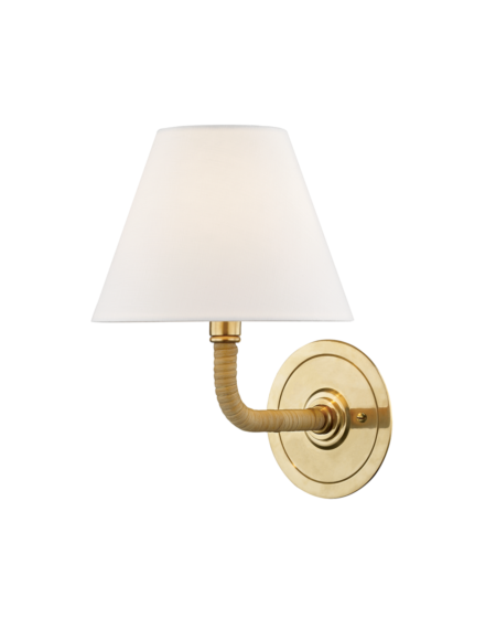  Curves No.1 by Mark D. Sikes Wall Lamp in Aged Brass