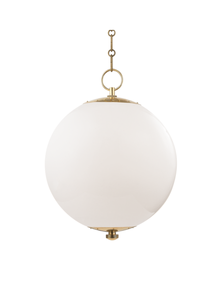  Sphere No.1 by Mark D. Sikes Globe Pendant in Aged Brass