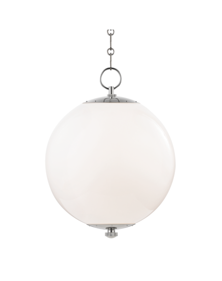  Sphere No.1 by Mark D. Sikes Globe Pendant in Polished Nickel