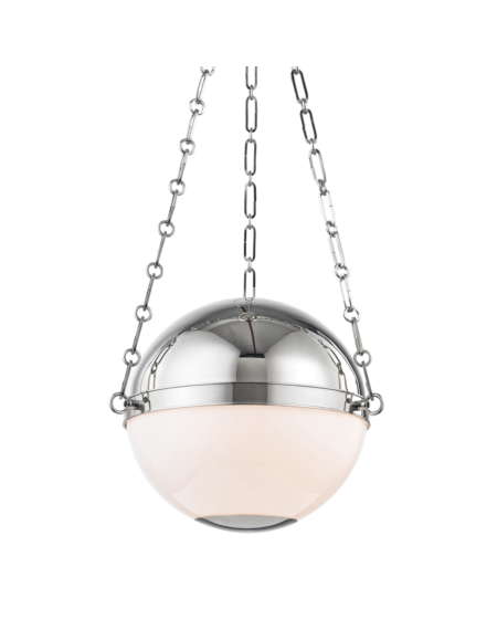  Sphere No.2 by Mark D. Sikes Globe Pendant in Polished Nickel
