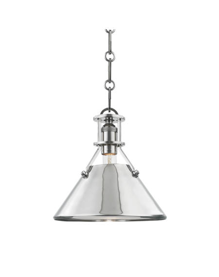  Metal No.2 by Mark D. Sikes Mini Pendant in Polished Nickel