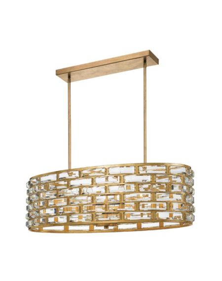  Meridian  Transitional Chandelier in Antique Gold