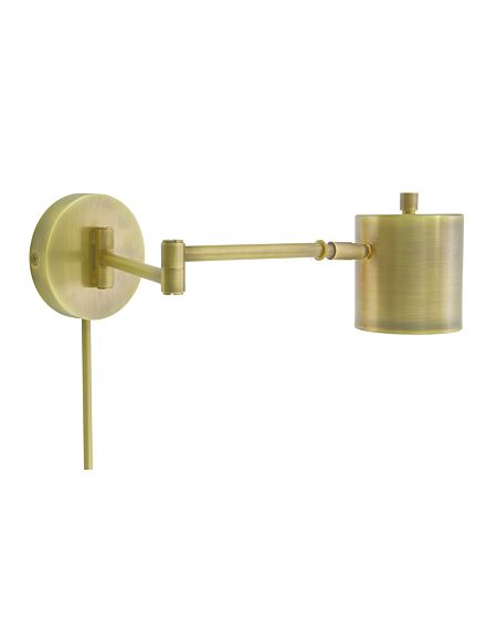  Morris Wall Lamp in Antique Brass