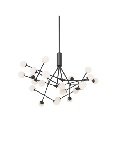  Moto LED Contemporary Chandelier in Black