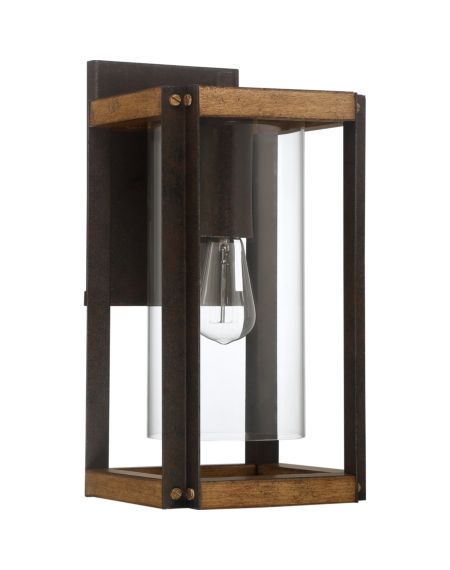 Marion 1-Light Square Outdoor Hanging Light in Rustic Black