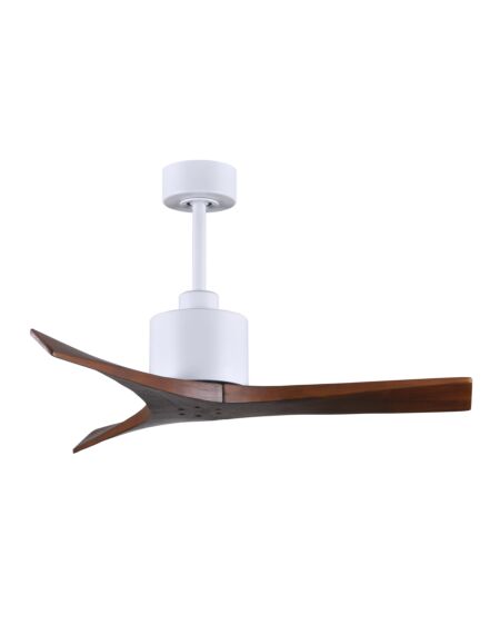 Mollywood 6-Speed DC 42 Ceiling Fan in Matte White with Walnut blades