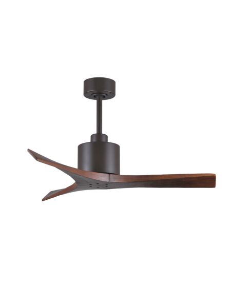 Mollywood 6-Speed DC 42 Ceiling Fan in Textured Bronze with Walnut blades