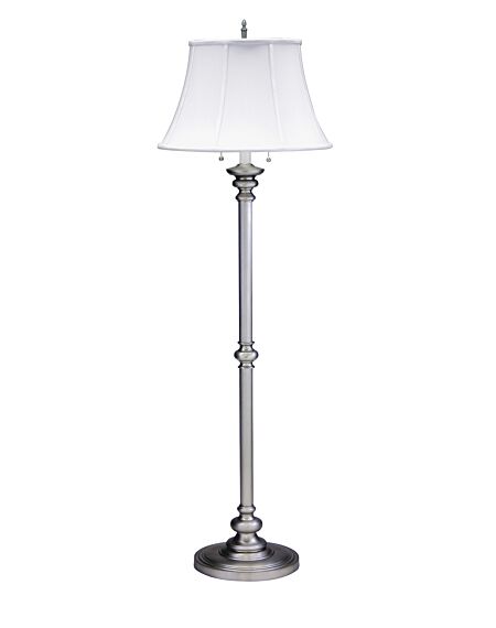 Newport 2-Light Floor Lamp in Pewter