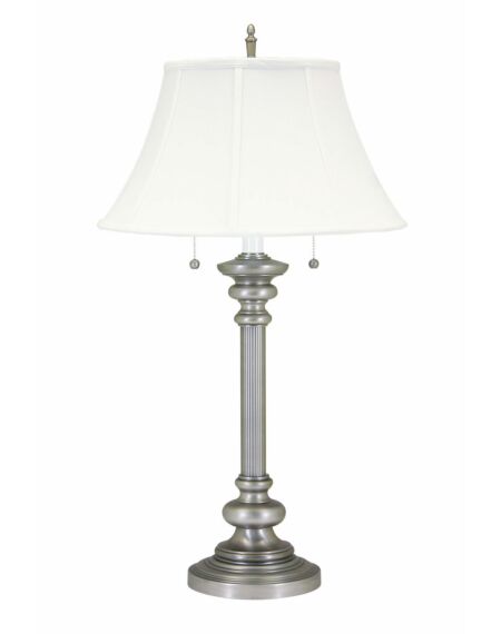 Newport 2-Light Table Lamp in Pewter