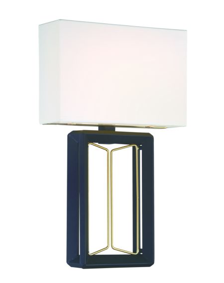 Sable Point Wall Sconce in Sand Coal with Honey Gold Accent