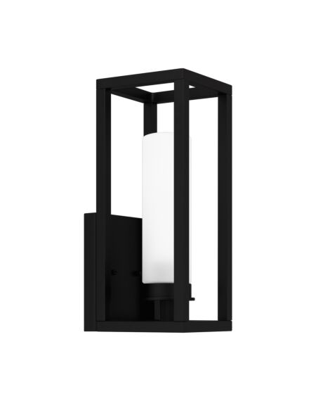 Neville 1-Light Outdoor Lantern in Matte Black