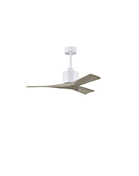 Nan 6-Speed DC 42 Ceiling Fan in Matte White with Gray Ash blades