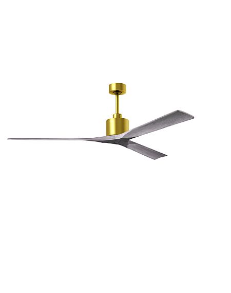 Nan XL 6-Speed DC 72 Ceiling Fan in Brushed Brass with Barnwood Tone blades