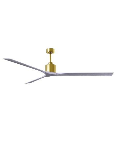 Nan XL 6-Speed DC 90 Ceiling Fan in Brushed Brass with Barnwood Tone blades