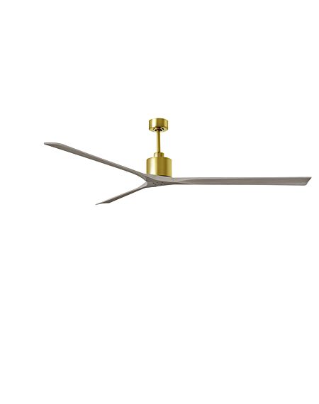 Nan XL 6-Speed DC 90 Ceiling Fan in Brushed Brass with Grays Ash blades