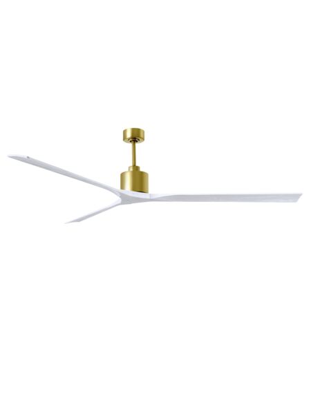 Nan XL 6-Speed DC 90 Ceiling Fan in Brushed Brass with Matte White blades