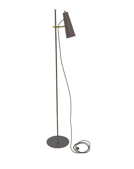  Norton Floor Lamp in Chestnut Bronze with Antique Brass Accents