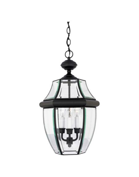Newbury 3-Light Outdoor Hanging Lantern in Mystic Black