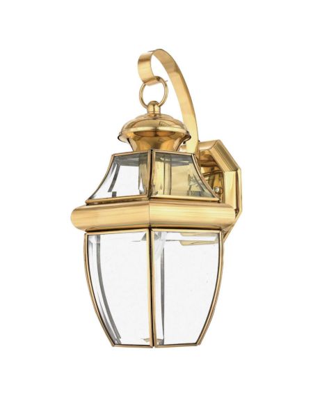 Newbury 1-Light Outdoor Lantern in Brass