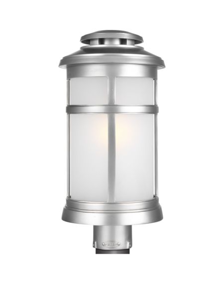 Visual Comfort Studio Newport 18.5" Outdoor Post Lantern in Painted Brushed Steel