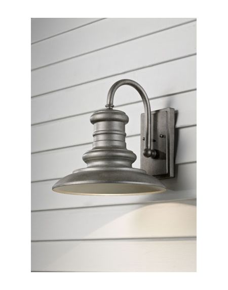 Generation Lighting Redding Station LED Outdoor Wall Light in Tarnished Silver
