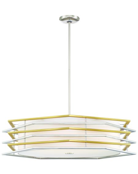  Levels Pendant Light in Polished Nickel with Honey Gold
