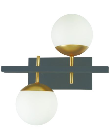  Alluria Bathroom Vanity Light in Weathered Black with Autumn Gold