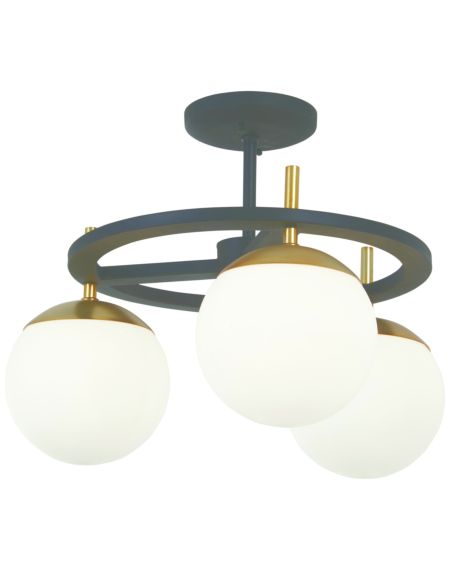  Alluria Ceiling Light in Weathered Black with Autumn Gold