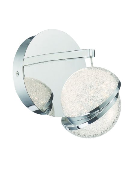  Silver Slice Bathroom Vanity Light in Chrome