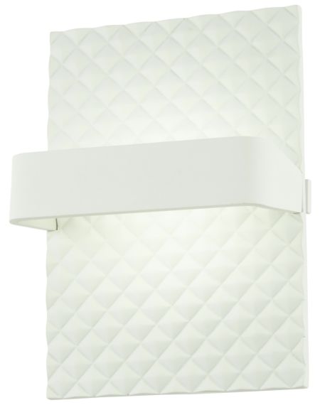  Quilted Wall Sconce in Matte White
