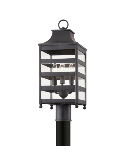 Troy Holstrom 3 Light Outdoor Post Light in Forged Iron