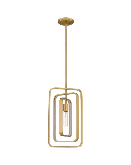 Dupree 1-Light Pendant in Brushed Weathered Brass