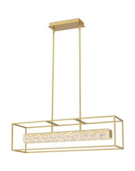 Dazzle LED Linear Chandelier in Soft Gold