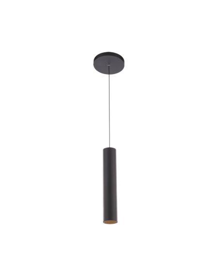 Silo Pendants 1-Light LED Pendant in Black with Black