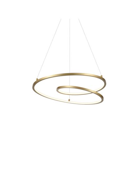 Kuzco Twist LED Pendant Light in Antique Brass