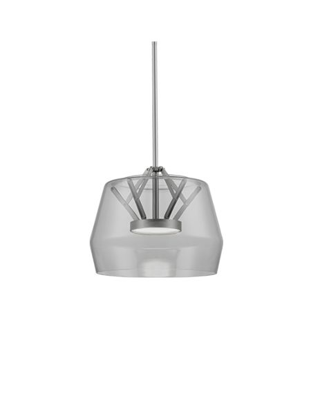  Deco LED Pendant Light in Smoked With Nickel