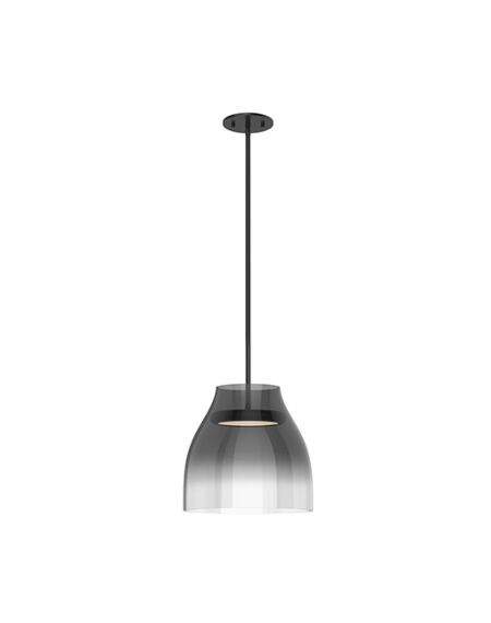 Trinity LED Pendant in Black with Smoked Glass