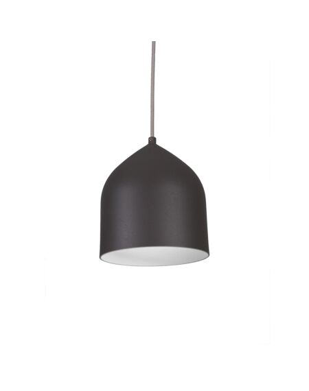 Helena LED Pendant in Graphite with Silver