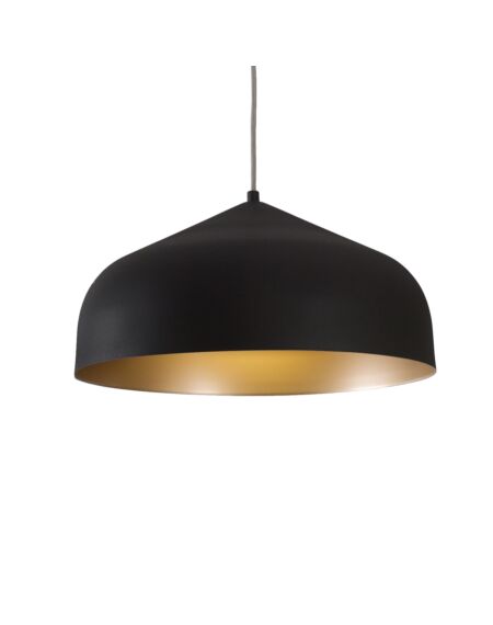 Helena LED Pendant in Black with Gold