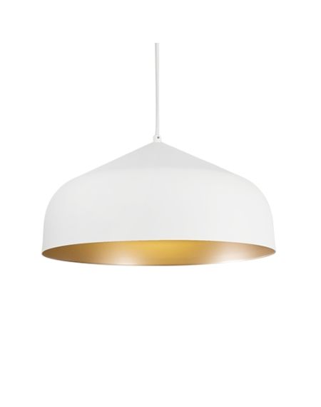  Helena LED Pendant Light in White With Gold