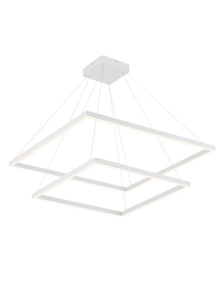  Piazza LED Contemporary Chandelier in White