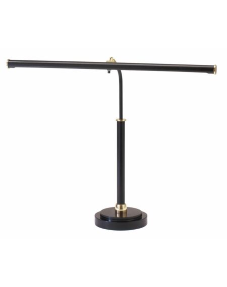 Piano with Desk 1-Light LED Piano Lamp in Black 