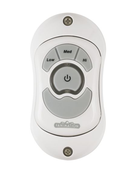 Fanimation Controls Hand Held Remote for Extraordinare Ceiling Fan in White